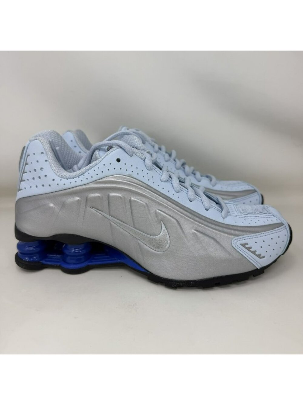 Nike Shox R4 Running Shoes Blue Silver Women’s Size 6.5 Replacement Box